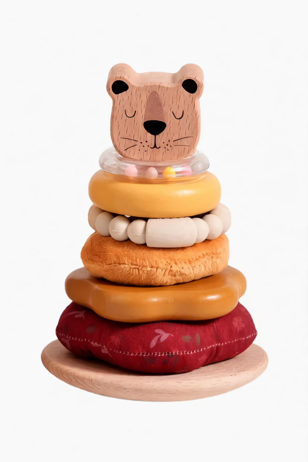 Babblidoo™ Lion Stacking Toy - Wooden Montessori Stacker