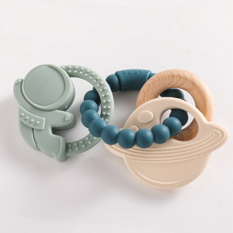 BabbliTooth™ Silicone Teether Bracelet | BPA-Free Baby Teething Toy