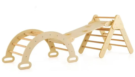 Montessori Pikler Climbing Triangle | BabbliTriangle™ Wooden Climbing Set