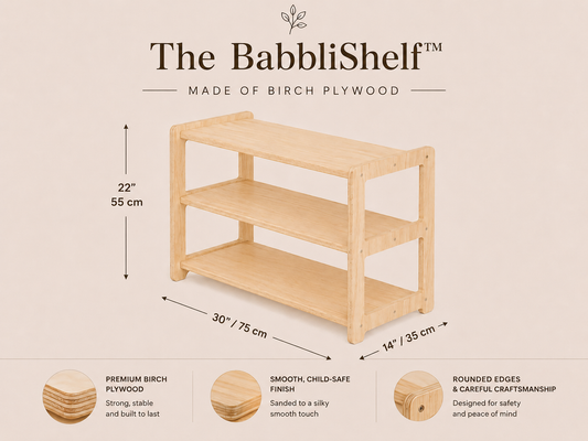 Montessori Bookshelf & Toy Storage Set - BabbliShelf™ & BabbliReach™