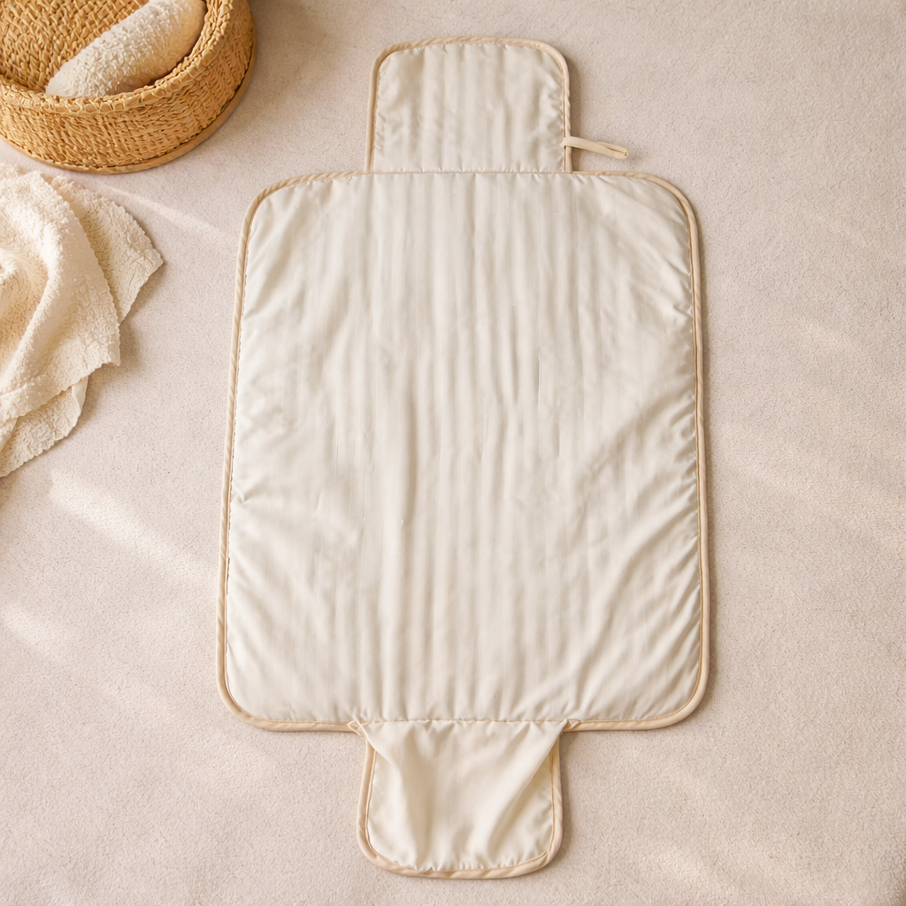 Babblidoo™ Quilted Bear Baby Changing Pad - Foldable Travel Mat