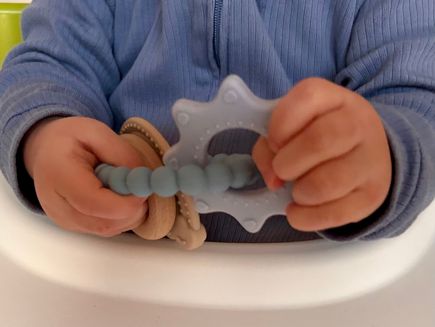 BabbliTooth™ Silicone Teether Bracelet | BPA-Free Baby Teething Toy