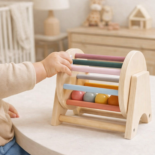 BabbliRoll™ – Wooden Montessori Rolling Drum
