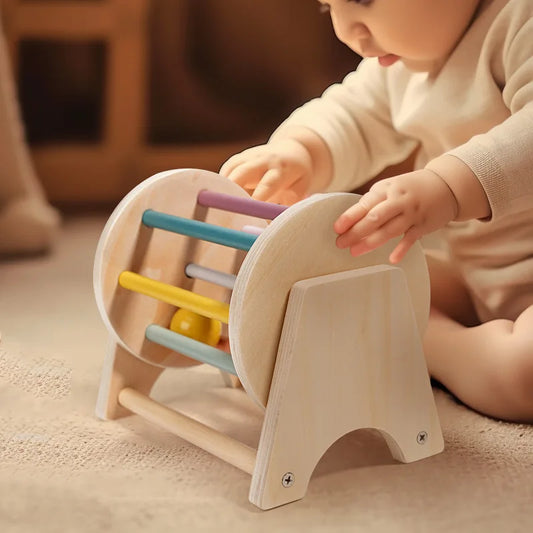 BabbliRoll™ – Wooden Montessori Rolling Drum