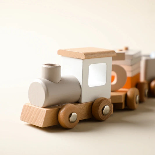BabbliTrain™ Christmas Gift Set — Wooden Train in Keepsake Suitcase