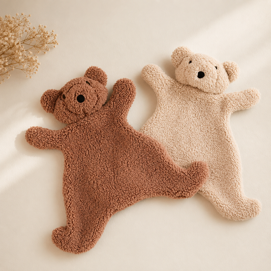BabbliBear™ Nordic Teddy | Soft Baby Comforter & Sensory Grasp Toy for Newborns