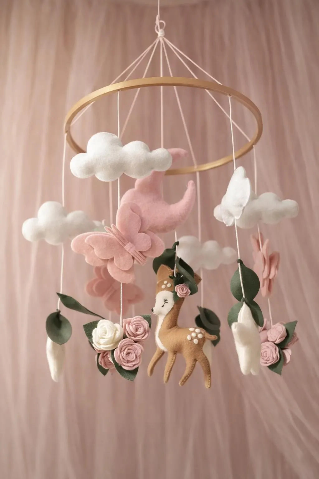 BabbliMobile™ Woodland Baby Girl Mobile