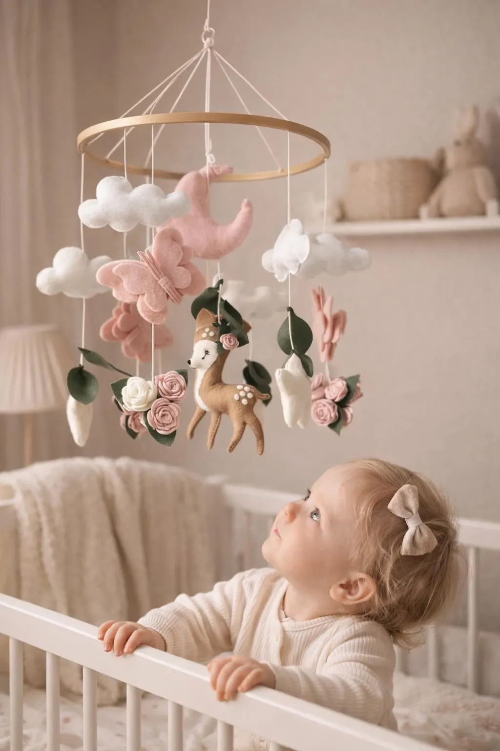 BabbliMobile™ Woodland Baby Girl Mobile