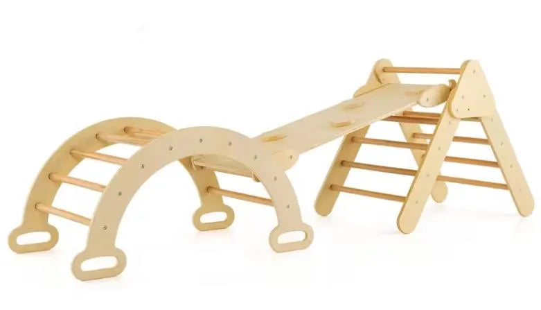 Montessori Pikler Climbing Triangle | BabbliTriangle™ Wooden Climbing Set