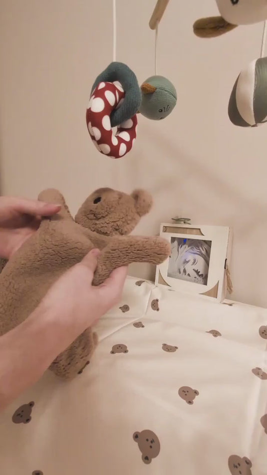 BabbliBear™ Nordic Teddy | Soft Baby Comforter & Sensory Grasp Toy for Newborns